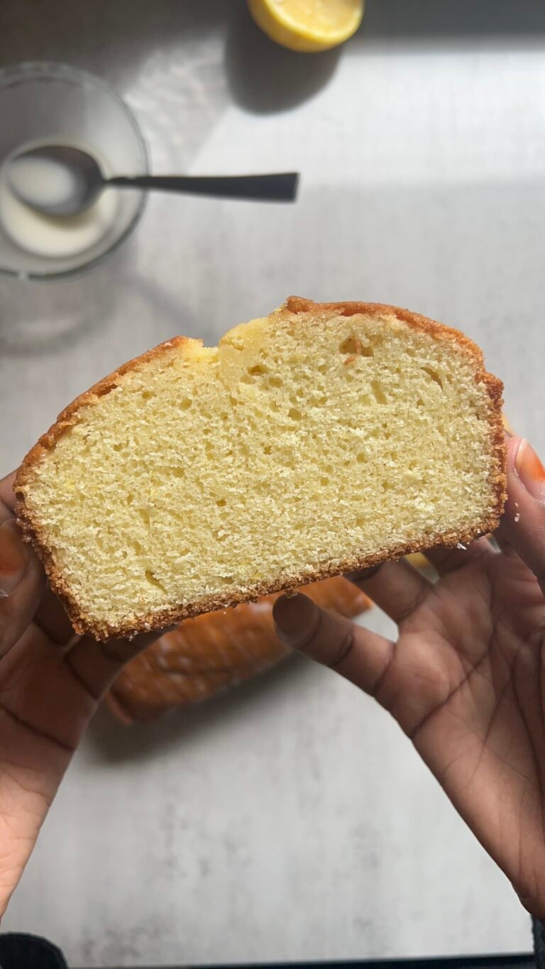 lemon pound cake slice