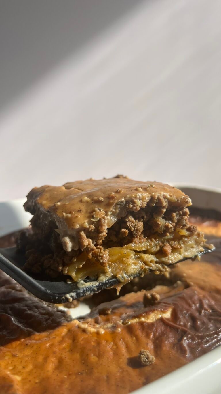 slice of moussaka