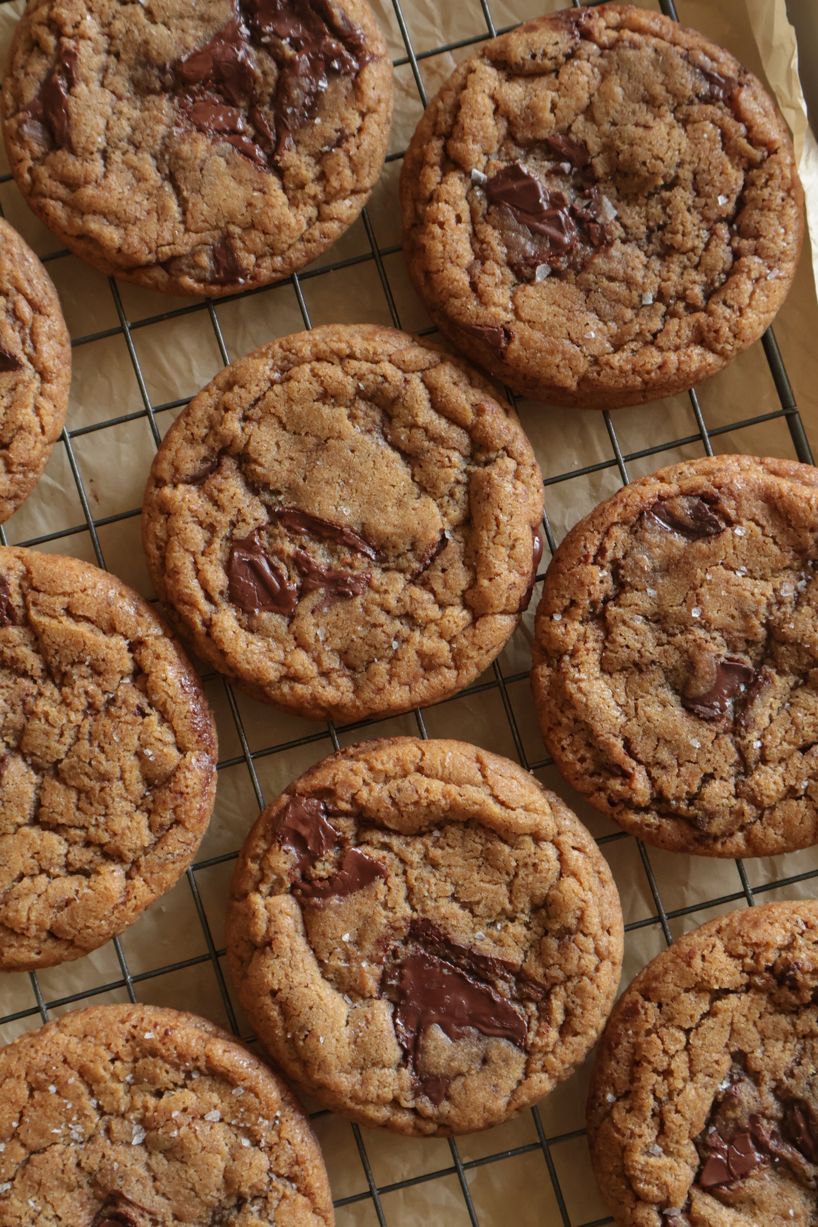 cookies cooling on rack